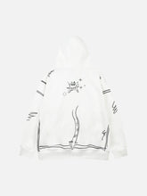 Handbemalter Graffiti-Hoodie und Fleece-Hoodie
